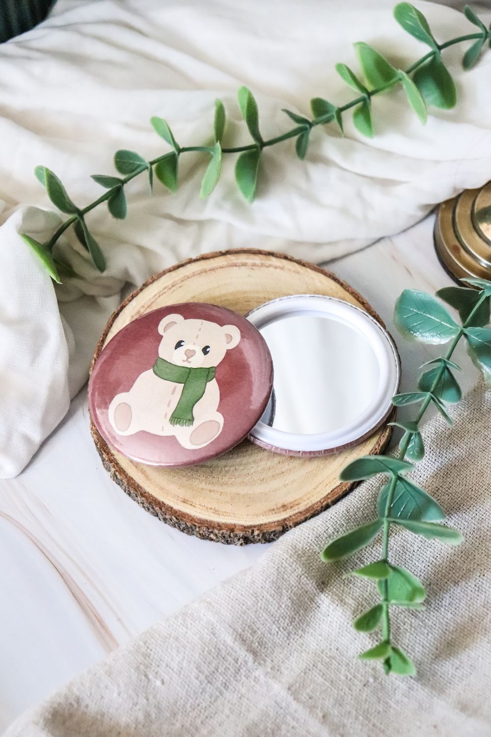 Miroir de poche - Ourson