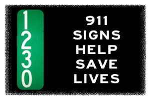 911 Reflective Address Signs