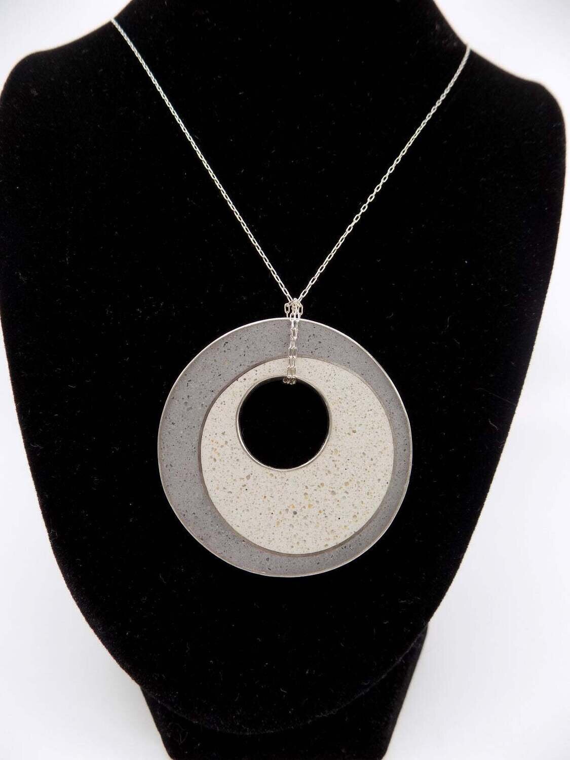 Concrete and Sterling Necklace