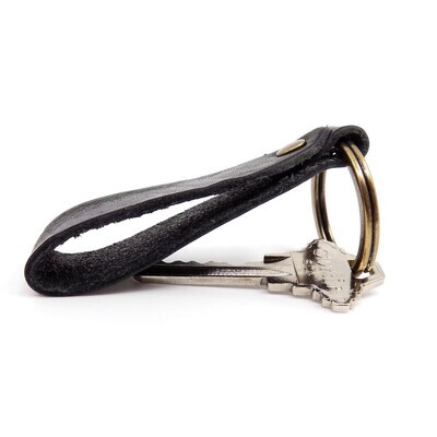 Black Leather Key Fob