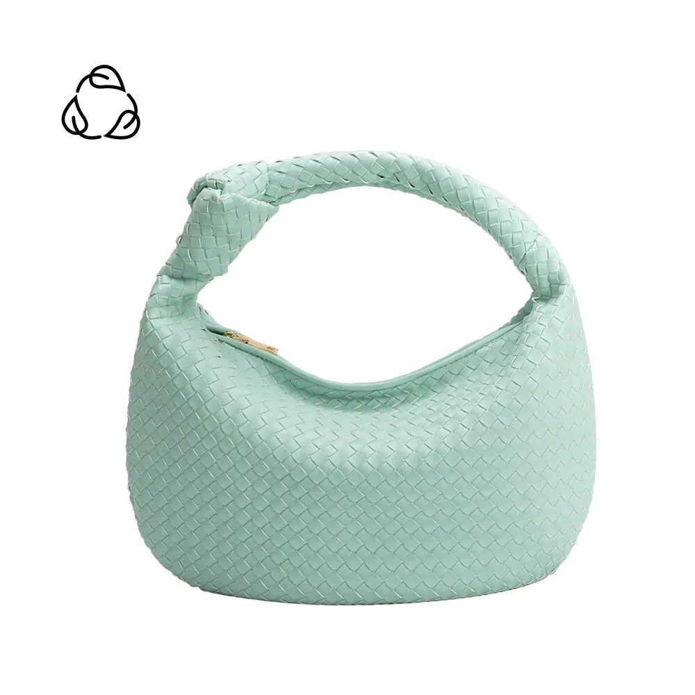 Knotted Woven Handbag, Color: Seafoam
