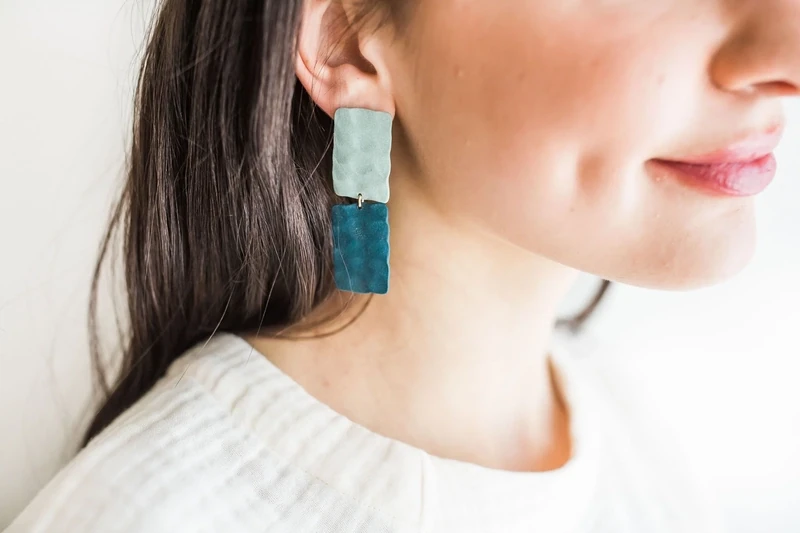 Color Block Earrings