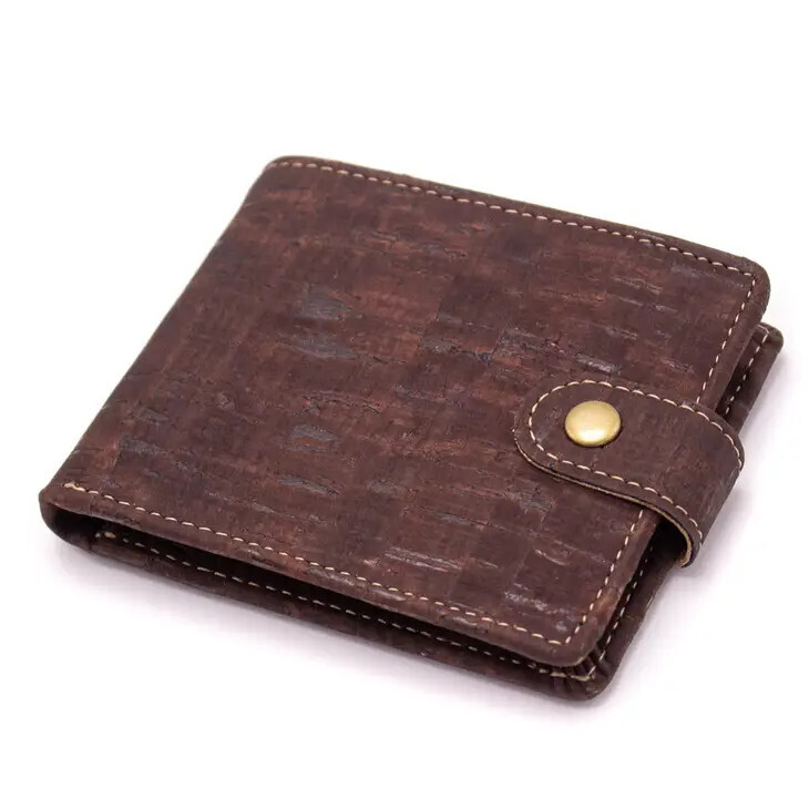 Brown Cork Men’s Wallet with Snap