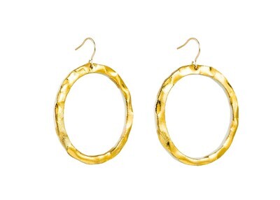 Gold Ring Drop Earrings