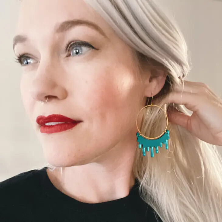 Dripping Acrylic Hoops