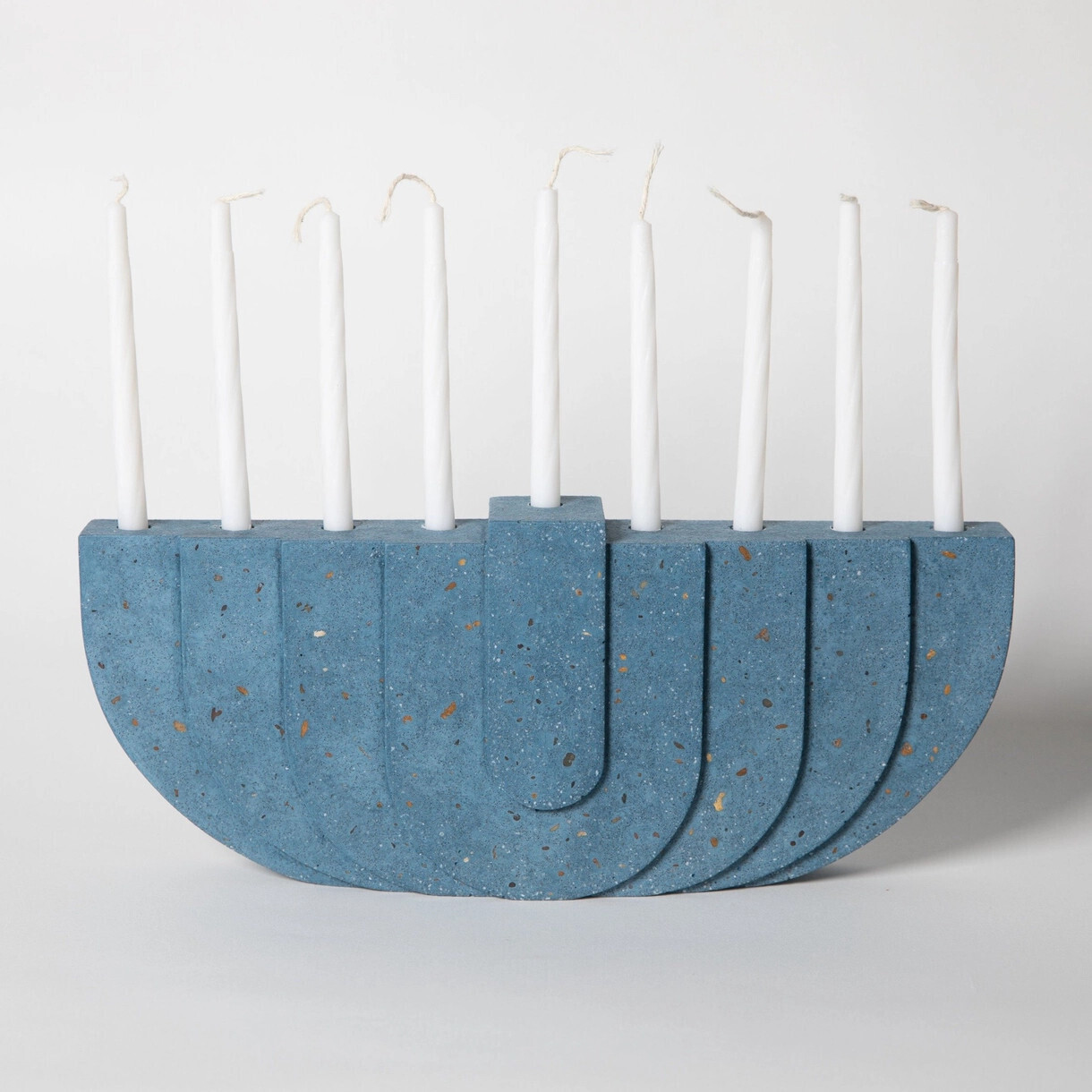 Terrazzo Menorah in Cobalt Blue
