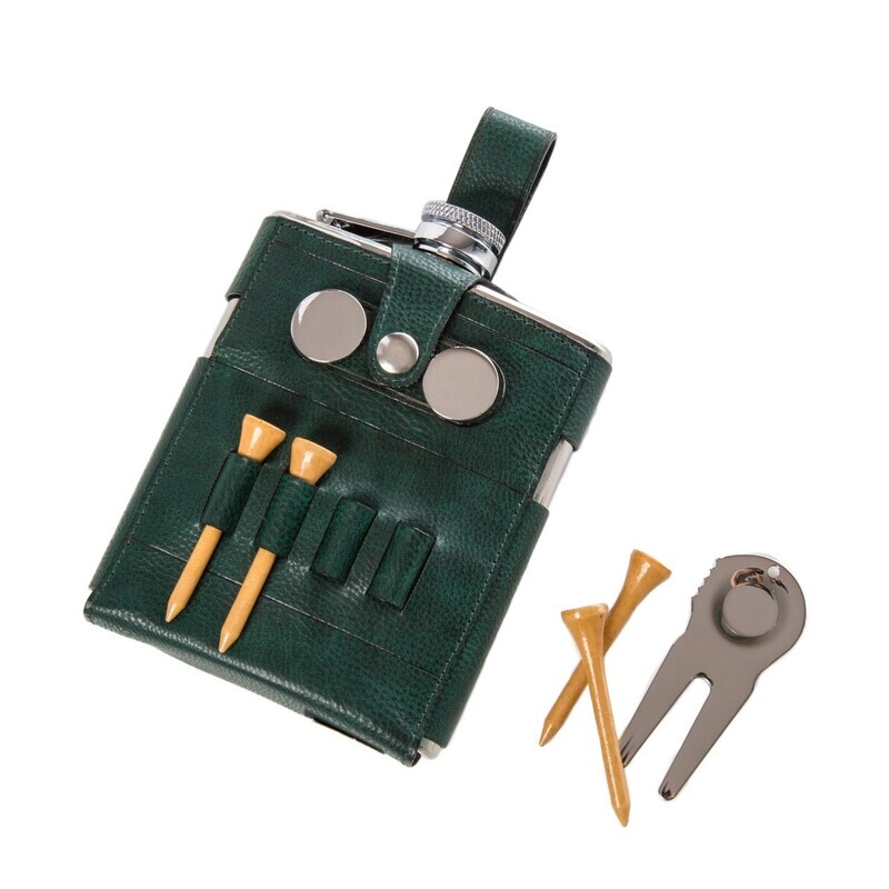 Teed Up Flask in Green