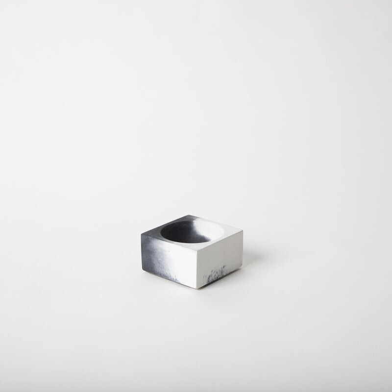 Square Marbled Concrete Incense Holder