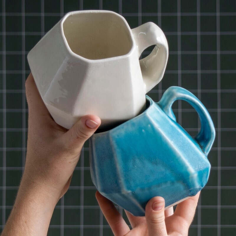 Large Flock Ceramic Mug