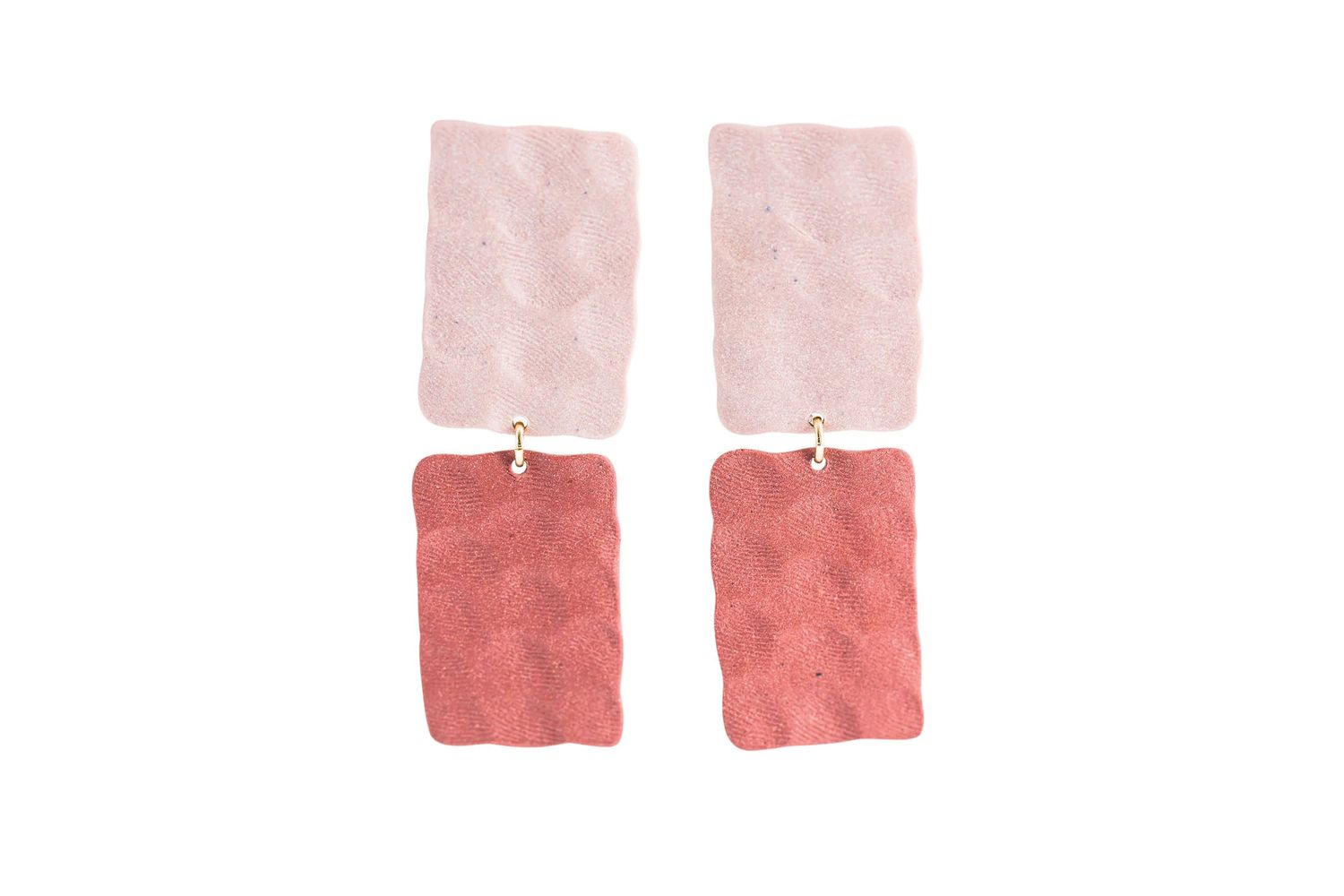 Color Block Earrings, Color: Berry