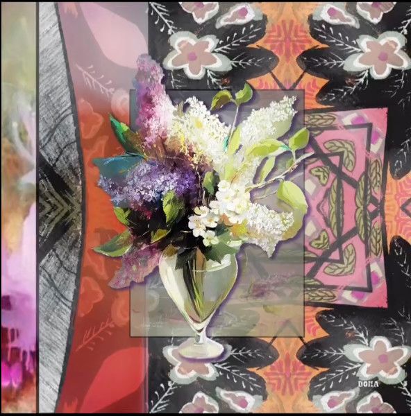 Flowers in a Vase Silk Scarf