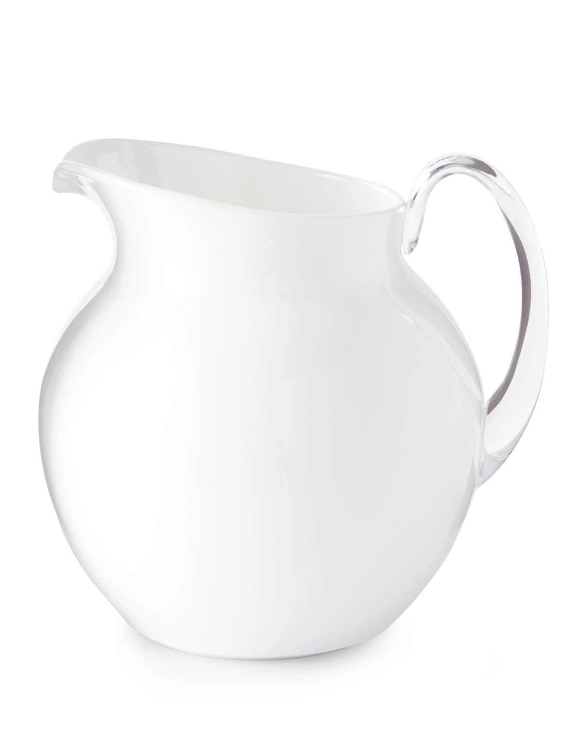 Palla Transparent Pitcher in Opaque White