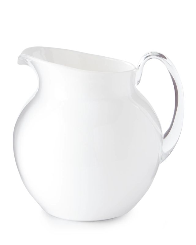 Palla Transparent Pitcher in Opaque White