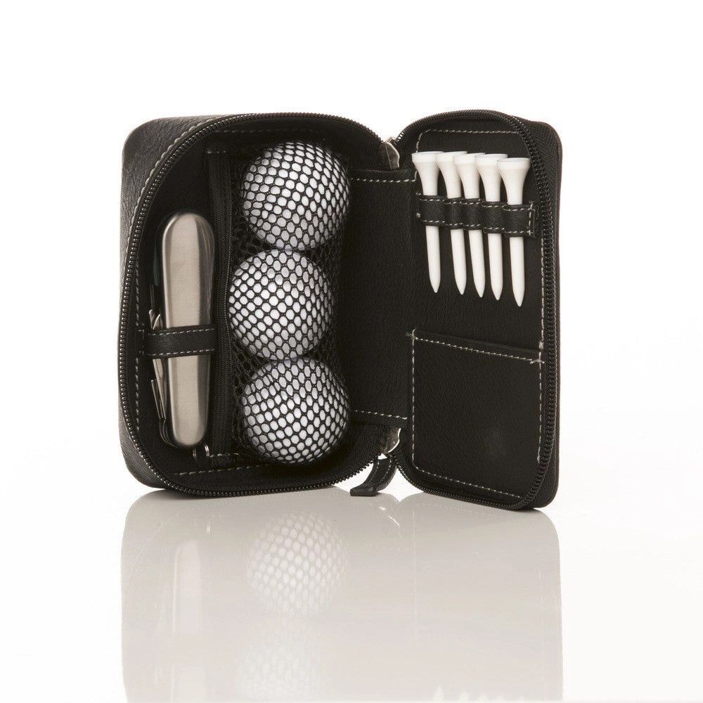 Leather Golf Kit in Black
