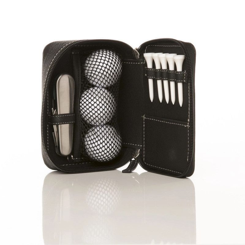 Leather Golf Kit in Black