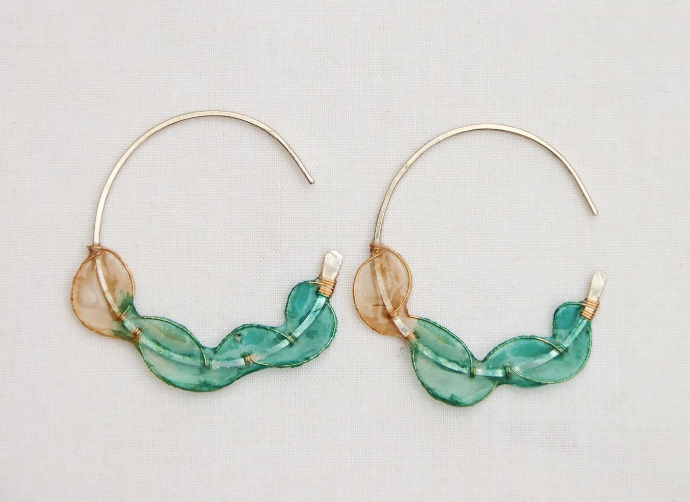 Sea Fan Earrings, Color: Cerulean