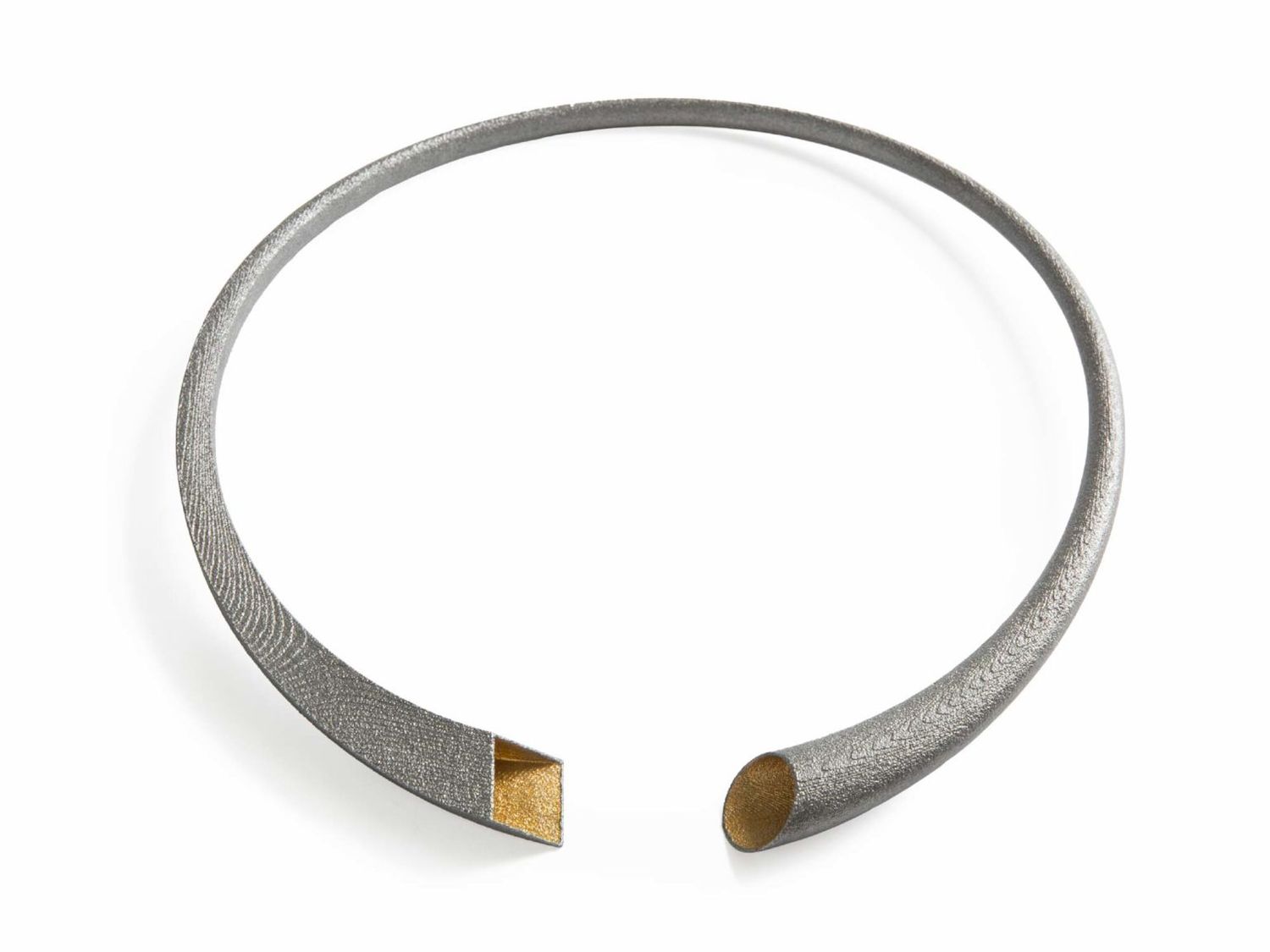 Loft Necklace, Color: Gunmetal/Orange Gold