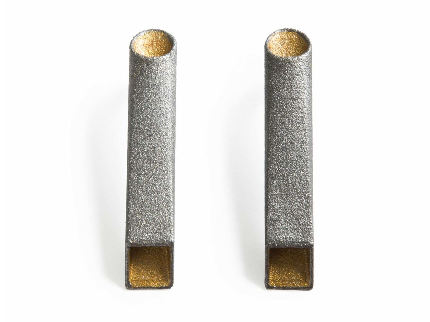Loft Earrings, Color: Gunmetal/Orange Gold