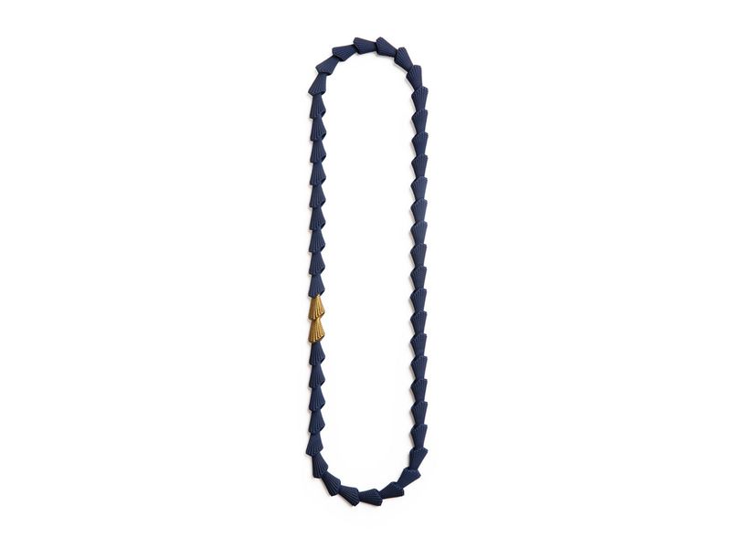 Large Urchin Necklace, Navy