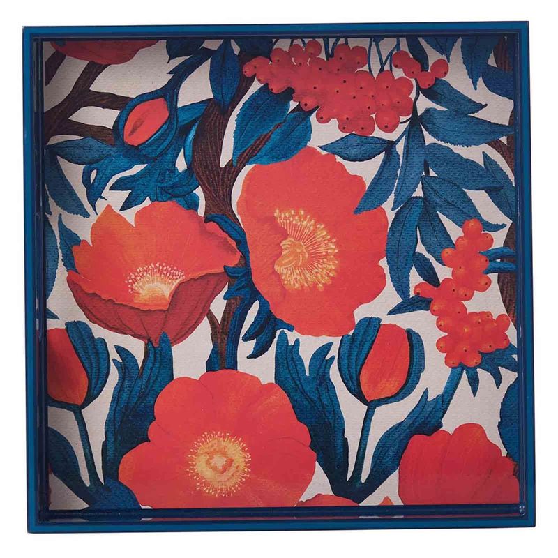 Islandic Poppies 15-inch Square Tray