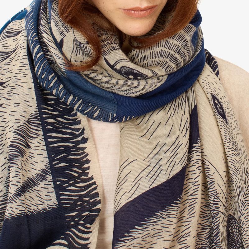 Wool Freres Scarf in Blue