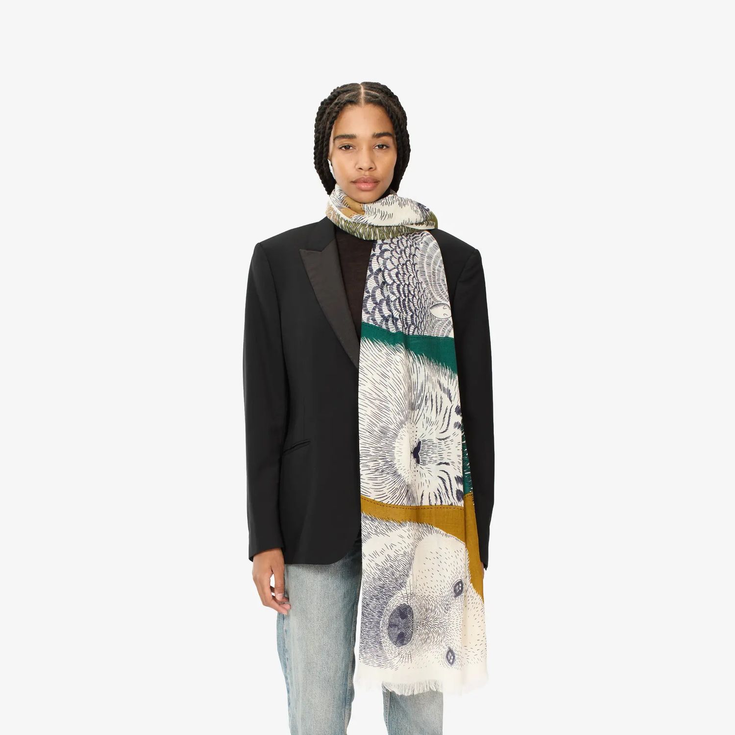 Wool Freres Scarf in Green