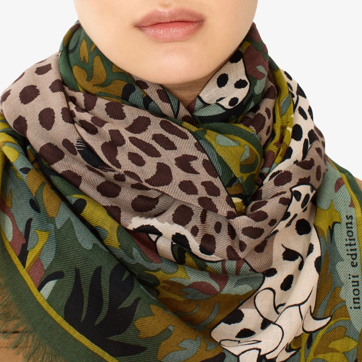Wool Mike Scarf in Khaki