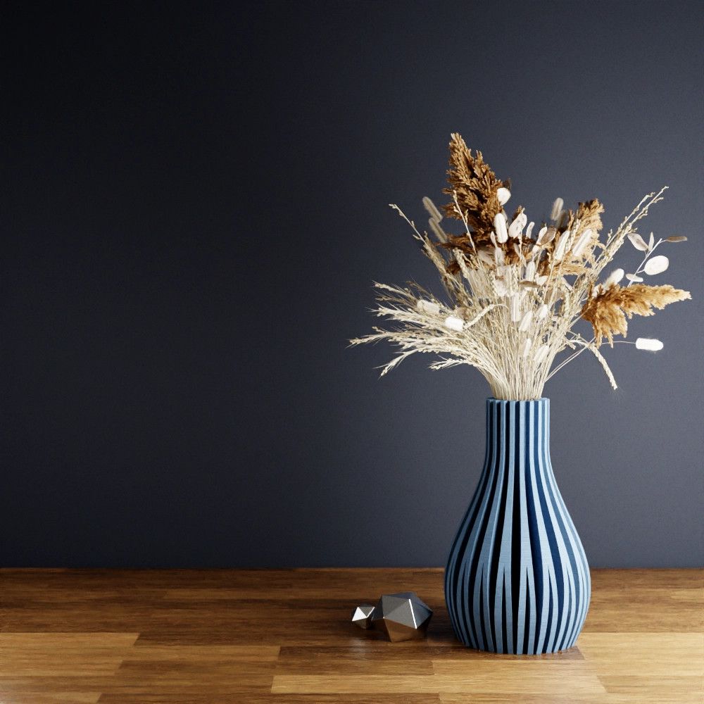 Willow Vase in Muted Blue (10 in)