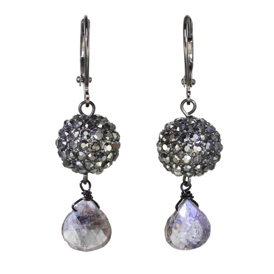 Labradorite Fireball Earring