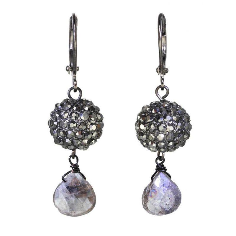 Labradorite Fireball Earring