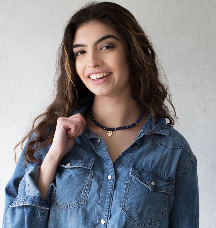 Blue Lapis Moon Shadow Necklace
