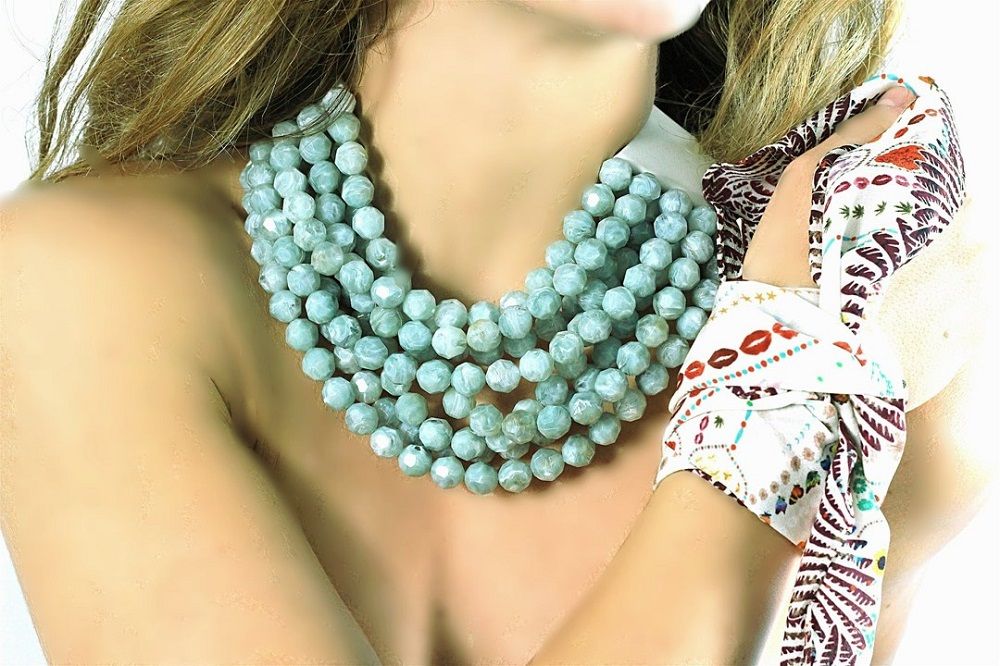 Bella Marble Sage Necklace