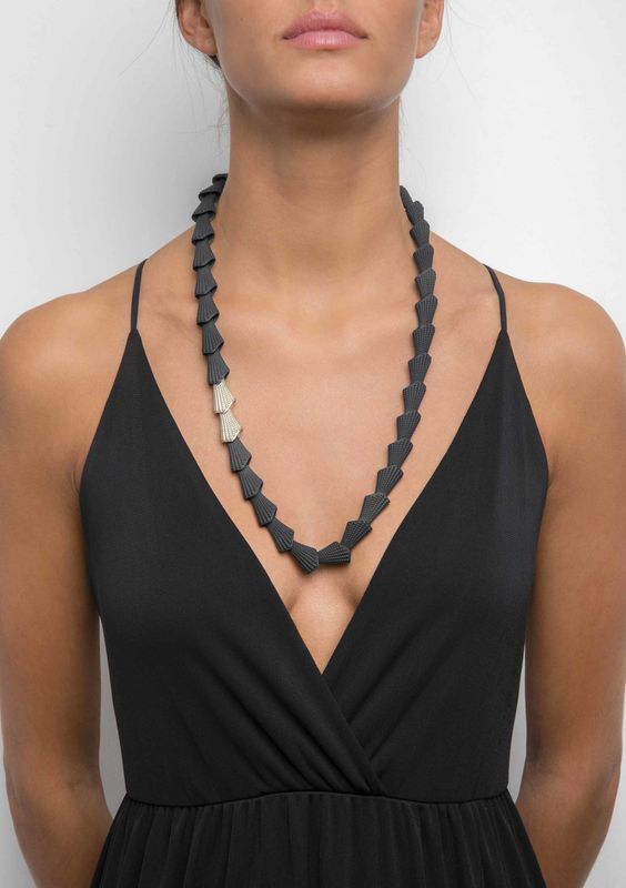 Large Urchin Necklace, Black