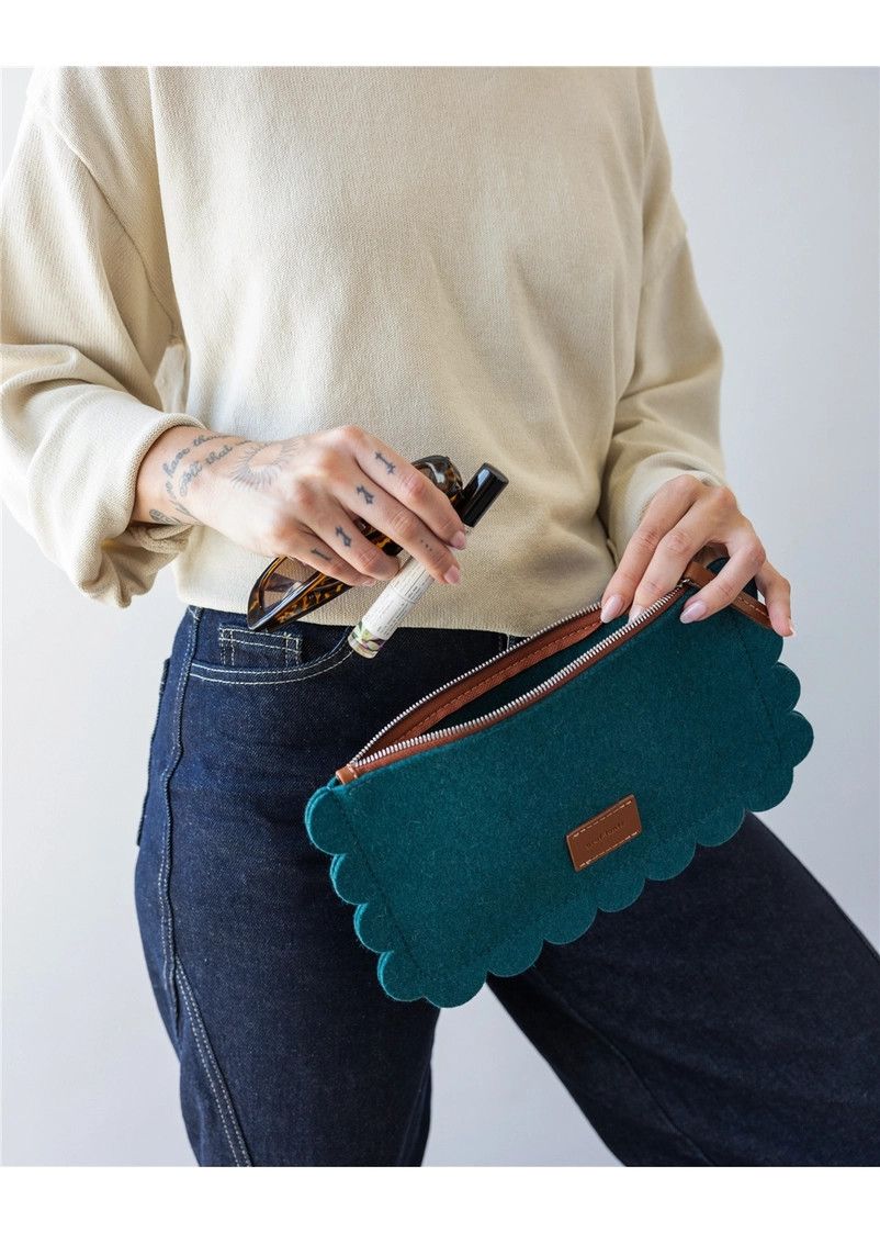 Kombu Deco Edge Merino Wool Pouch