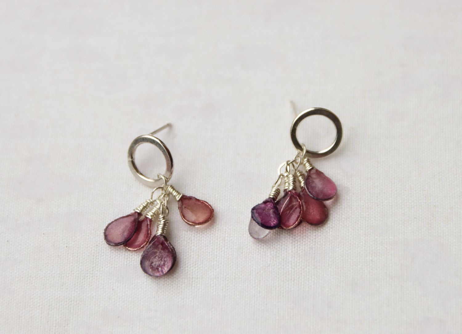 Elderberry Earrings in Burgundy