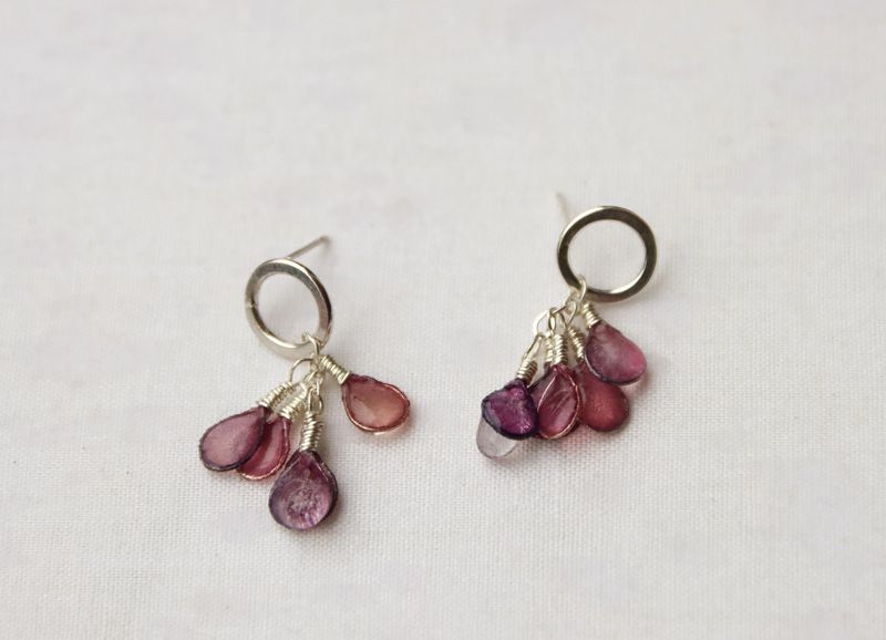Elderberry Earrings in Burgundy
