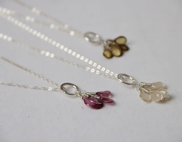 Elderberry Necklace in Blush