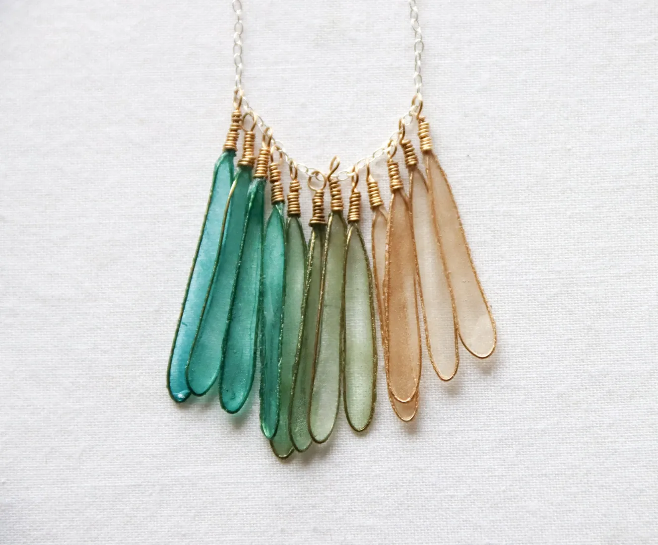 Dragonfly Necklace in Cerulean