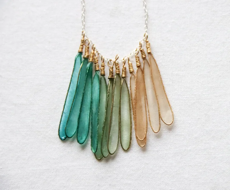 Dragonfly Necklace in Cerulean