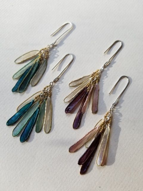 Dragonfly Earrings, Color: Glacier
