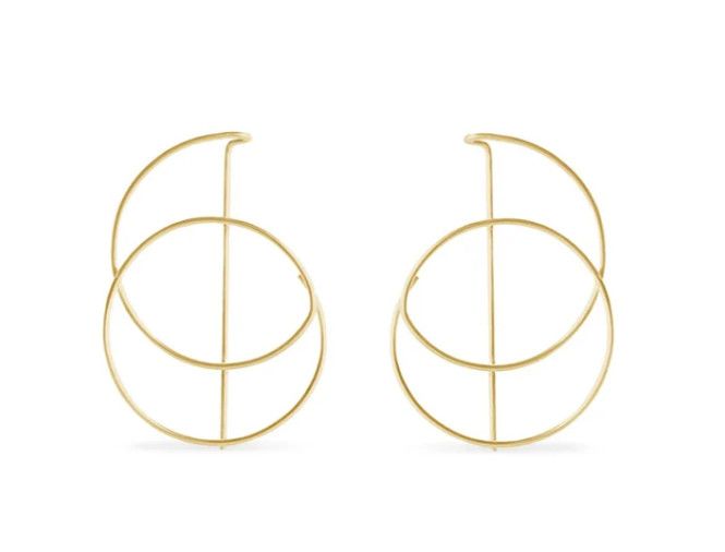 Aurora Hoops - X-Tall - Yellow Gold