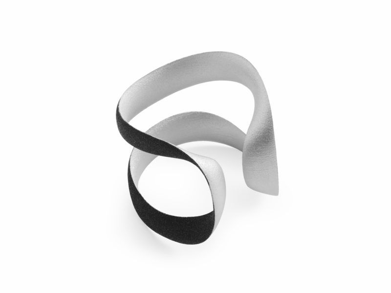 Flow Bracelet, Color: Black/Silver
