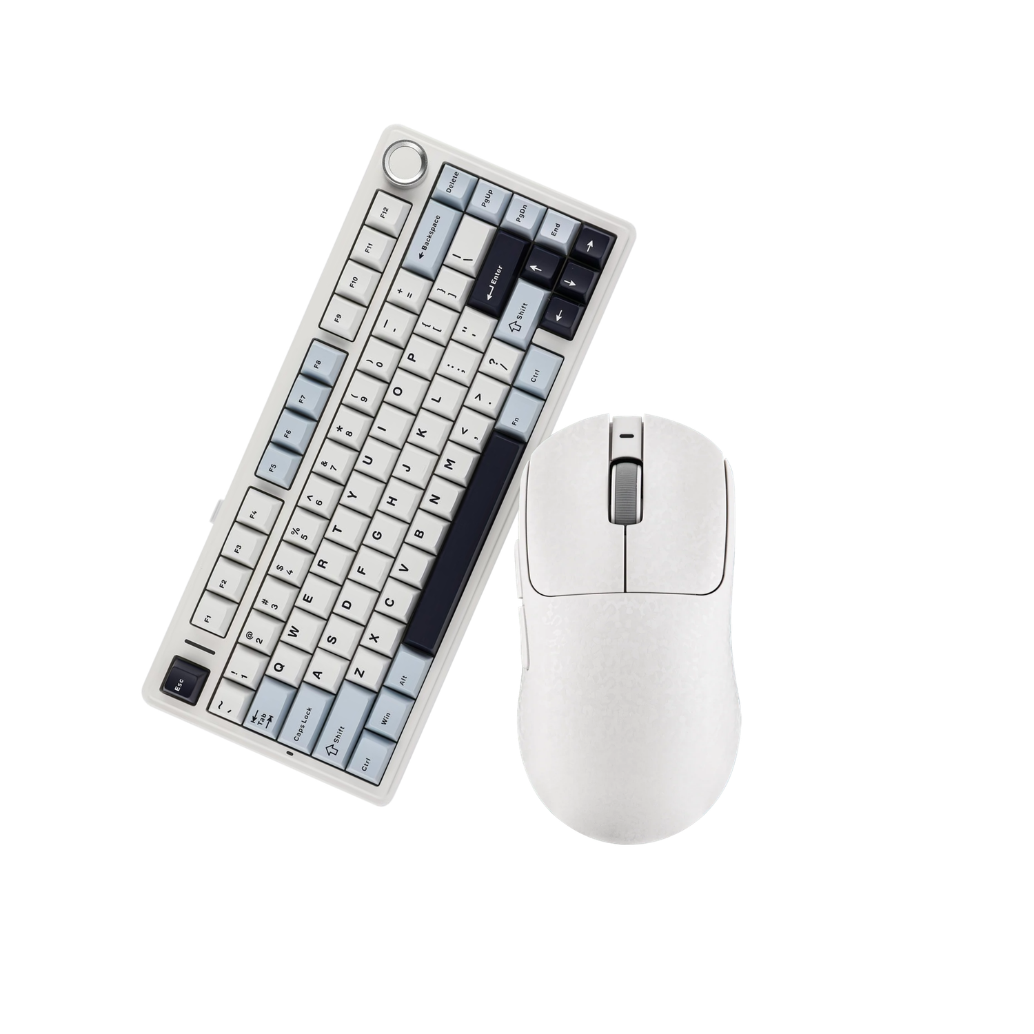 AULA F75 WHITE + AJ199 CARBON W