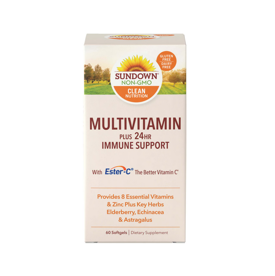 SUNDOWN NATURALS Multi + Daily Immune Support 60 sgels (c 1000mg, d 15mcg, b-12 cyanocobalamin 6mcg, magnesium 25mg, zinc 15mg)