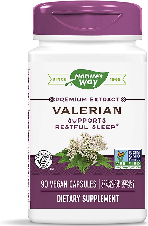 NATURE&#39;S WAY Valerian 90 vcaps (valerian root 800mg)