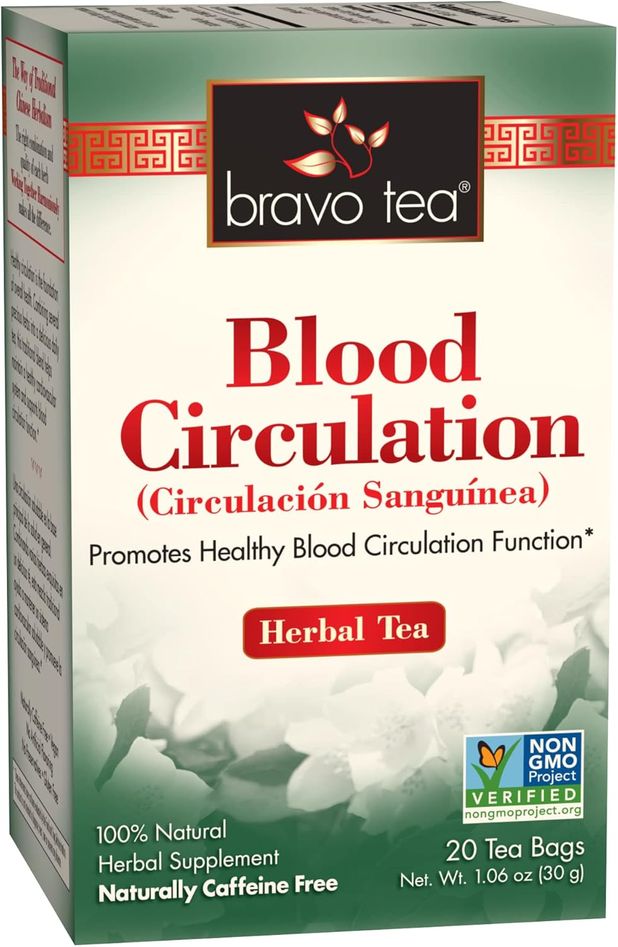Bravo Tea Blood Circulation Herbal Tea (caffeine free, gluten free. no added preservatives, non gmo, vegan)