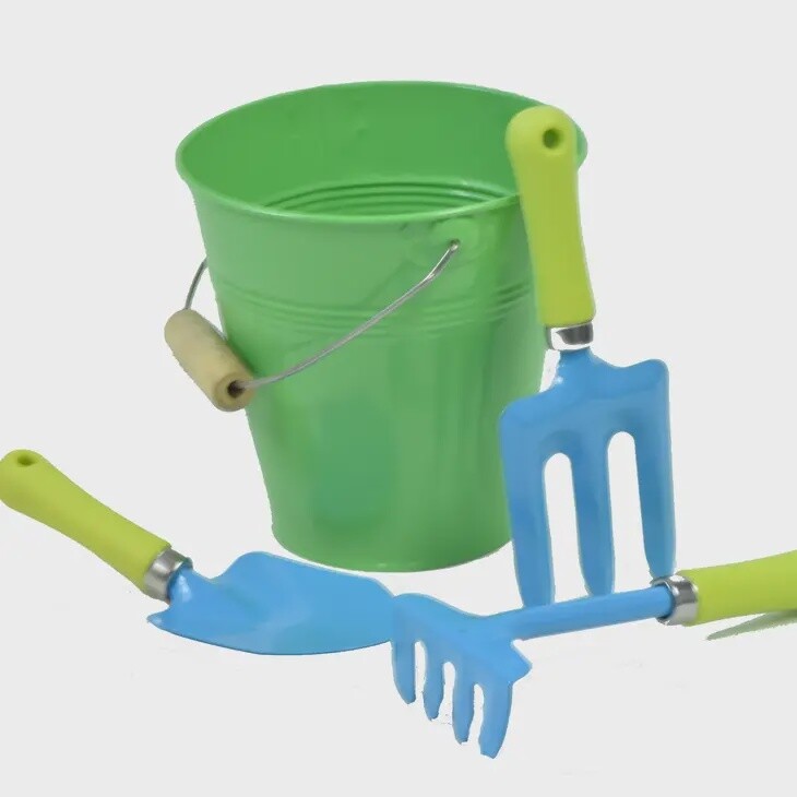 Kids Water Pail With Garden Tools Set