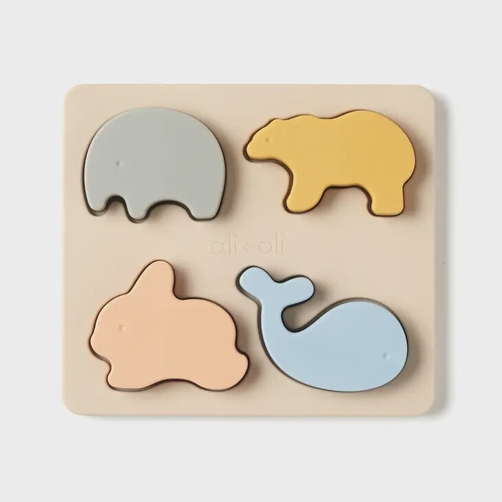 Soft Silicone Mini-Animal Puzzle - 4 Piece