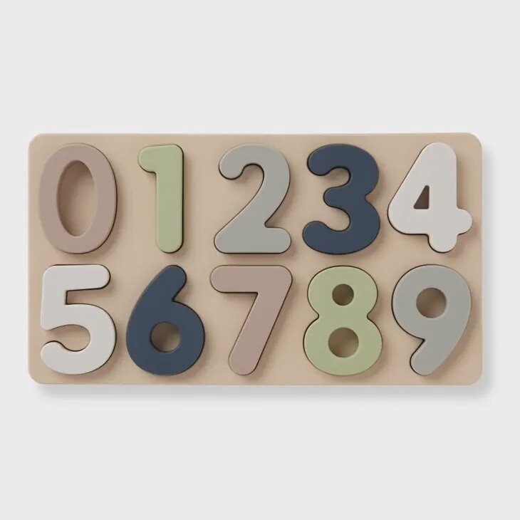 Large Number Soft Silicone Puzzle - 11 Piece
