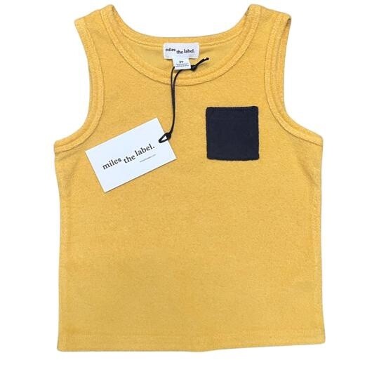 Baby Terry Cloth Sleeveless Top - Golden Yellow